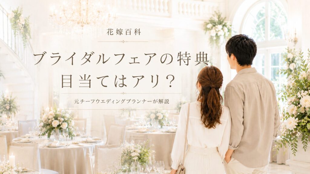 ブライダルフェア特典目当てはアリ？元プランナーが本音で解説