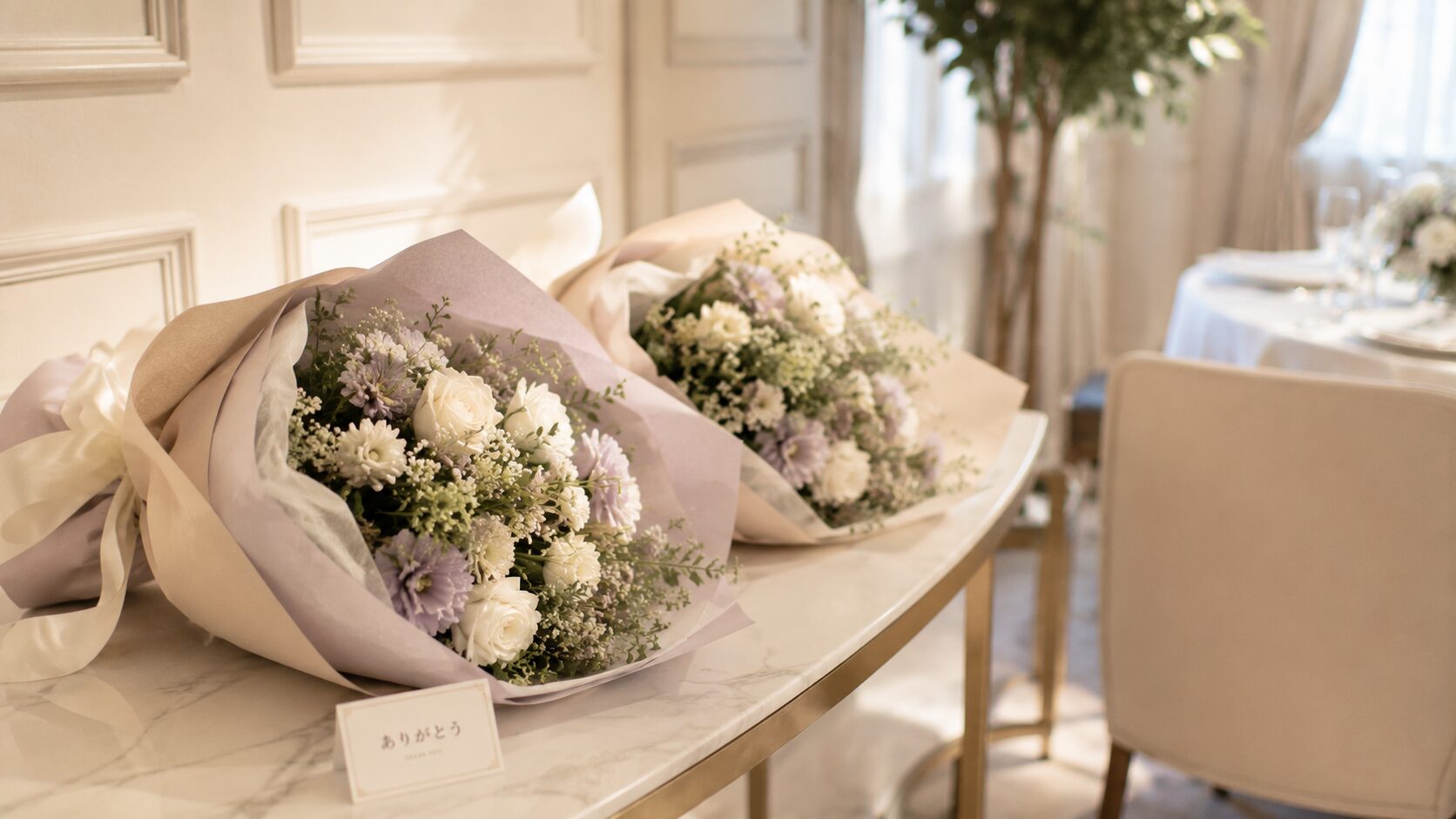 親への感謝を込めたありがとうの花束