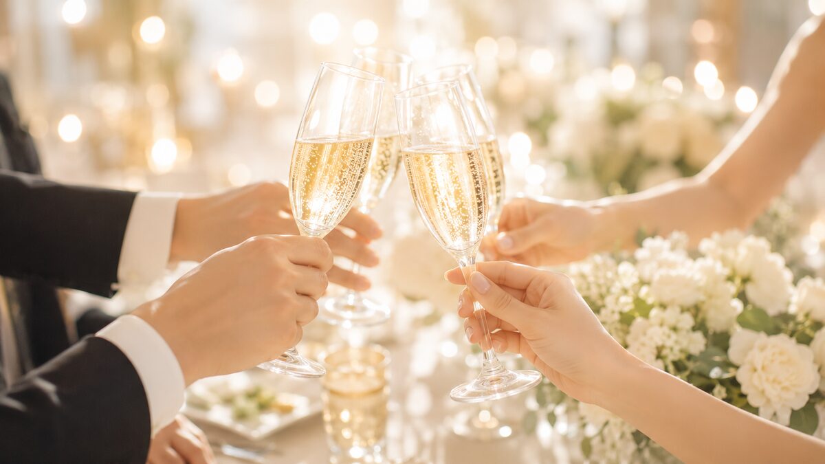 結婚式の乾杯シーン